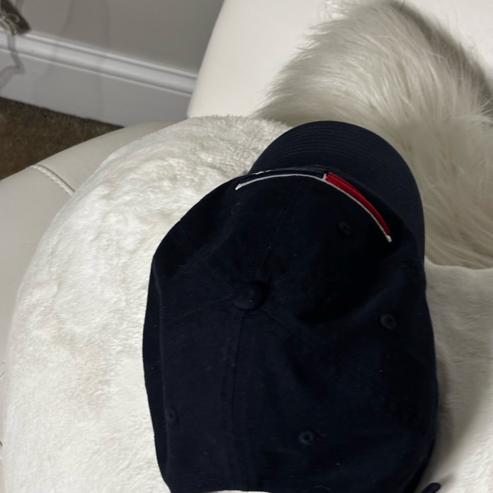 Team Apparel Navy Blue Hat with Red and White Logo - Picture 3 of 3
